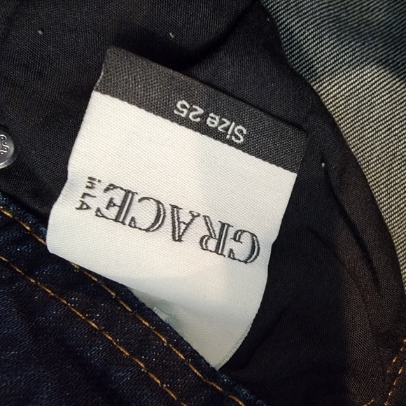 Grace In LA Skinny Distressed Moto Jeans Size 25 Like New! - Picture 9 of 16